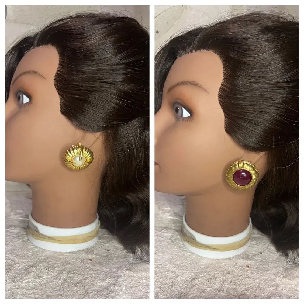 Fashion vintage clip on earring set of 2